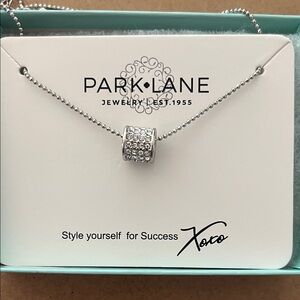 Park Lane Silver Necklace with Sparkling Accents